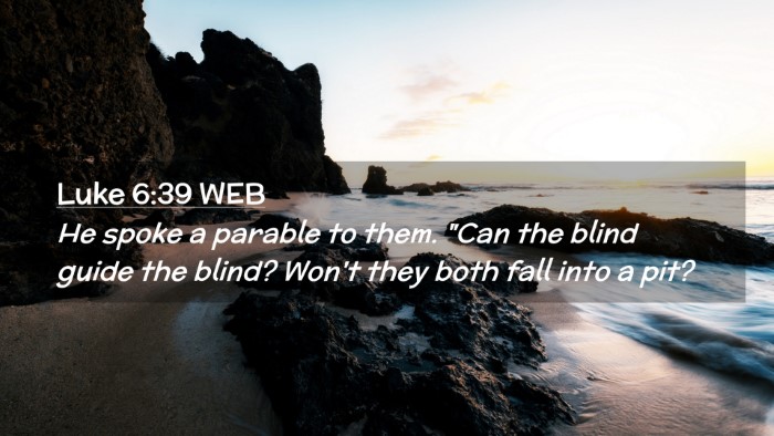 Picture 02 - Luke 6:39 WEB Desktop Wallpaper - He spoke a parable to them. 