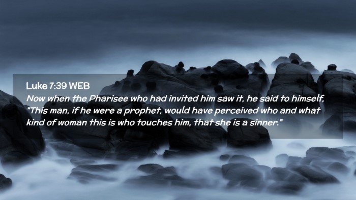 Picture 02 - Luke 7:39 WEB Desktop Wallpaper - Now when the Pharisee who had invited him saw it, - Desktop Bible Verse Wallpaper