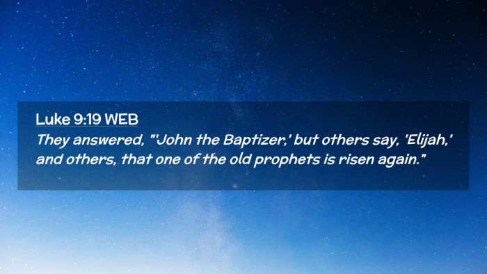 Picture 02 - Luke 9:19 WEB Desktop Wallpaper - They answered, 