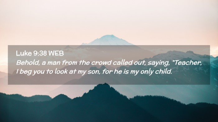 Picture 02 - Luke 9:38 WEB Desktop Wallpaper - Behold, a man from the crowd called out, saying, - Desktop Bible Verse Wallpaper