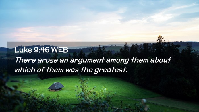 Picture 02 - Luke 9:46 WEB Desktop Wallpaper - There arose an argument among them about which of - Desktop Bible Verse Wallpaper
