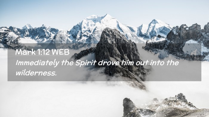 Picture 02 - Mark 1:12 WEB Desktop Wallpaper - Immediately the Spirit drove him out into the - Desktop Bible Verse Wallpaper