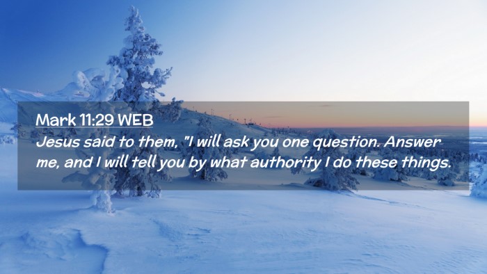 Picture 02 - Mark 11:29 WEB Desktop Wallpaper - Jesus said to them, 