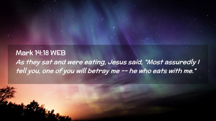 Picture 02 - Mark 14:18 WEB Desktop Wallpaper - As they sat and were eating, Jesus said, 