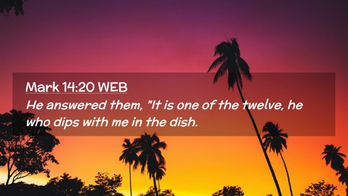 Picture 02 - Mark 14:20 WEB Desktop Wallpaper - He answered them, 