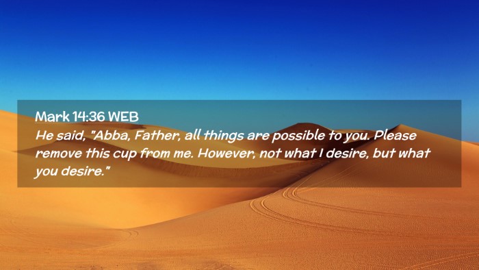 Picture 02 - Mark 14:36 WEB Desktop Wallpaper - He said, 