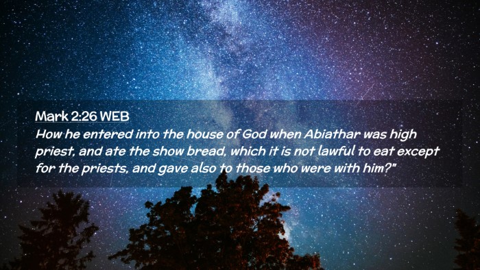 Picture 02 - Mark 2:26 WEB Desktop Wallpaper - How he entered into the house of God when - Desktop Bible Verse Wallpaper