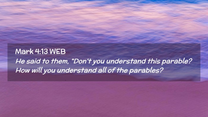 Picture 02 - Mark 4:13 WEB Desktop Wallpaper - He said to them, 