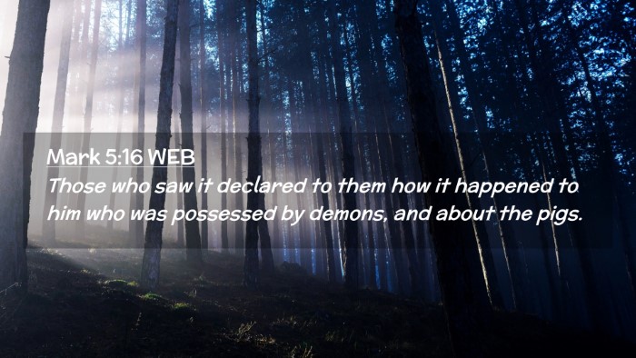 Picture 02 - Mark 5:16 WEB Desktop Wallpaper - Those who saw it declared to them how it happened - Desktop Bible Verse Wallpaper
