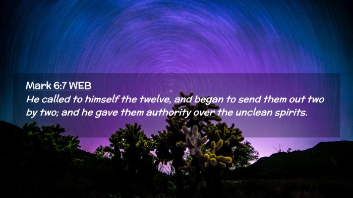 Picture 02 - Mark 6:7 WEB Desktop Wallpaper - He called to himself the twelve, and began to - Desktop Bible Verse Wallpaper