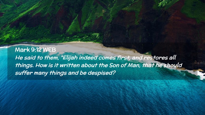 Picture 02 - Mark 9:12 WEB Desktop Wallpaper - He said to them, 