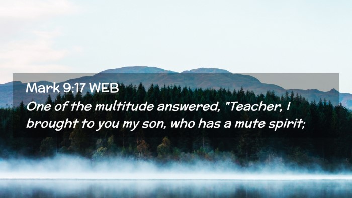 Picture 02 - Mark 9:17 WEB Desktop Wallpaper - One of the multitude answered, 
