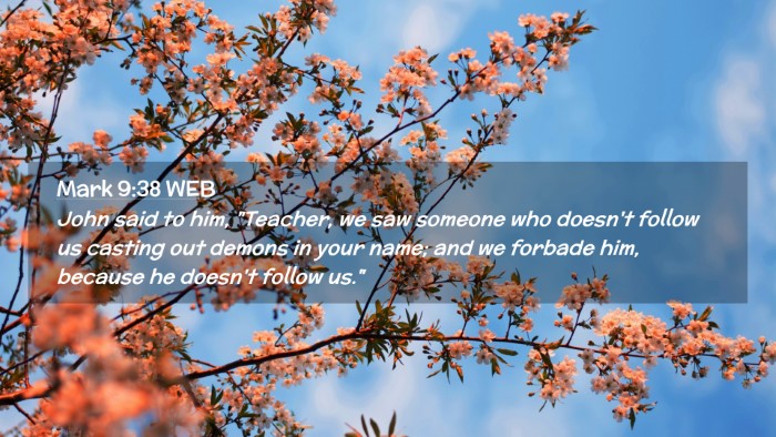 Picture 02 - Mark 9:38 WEB Desktop Wallpaper - John said to him, 