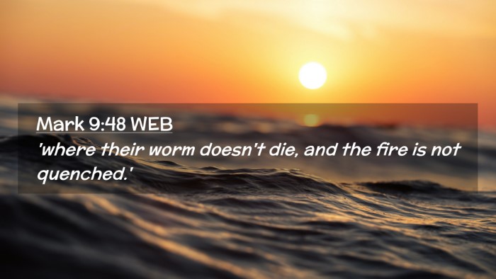 Picture 02 - Mark 9:48 WEB Desktop Wallpaper - 'where their worm doesn't die, and the fire is - Desktop Bible Verse Wallpaper