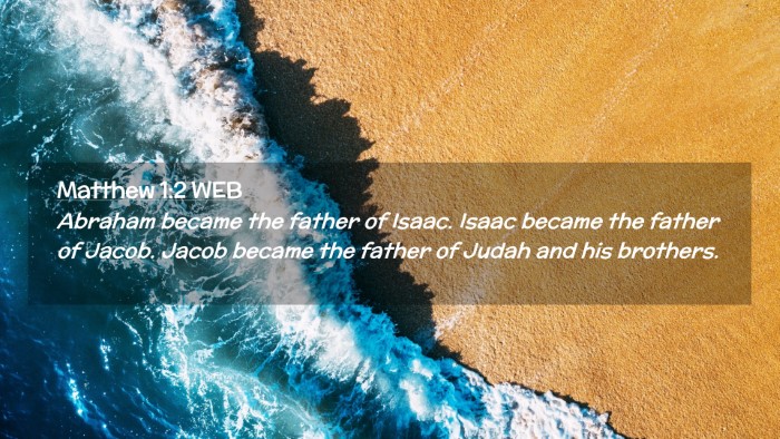 Picture 02 - Matthew 1:2 WEB Desktop Wallpaper - Abraham became the father of Isaac. Isaac became - Desktop Bible Verse Wallpaper