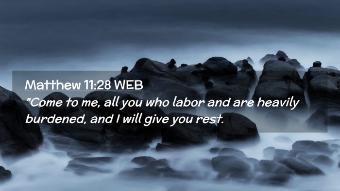 Picture 02 - Matthew 11:28 WEB Desktop Wallpaper - 