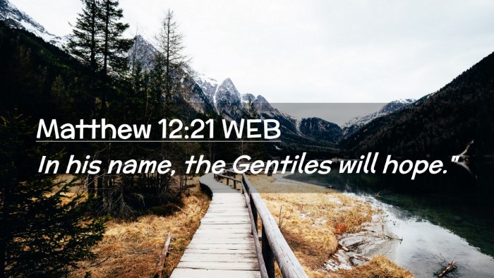 Picture 02 - Matthew 12:21 WEB Desktop Wallpaper - In his name, the Gentiles will - Desktop Bible Verse Wallpaper