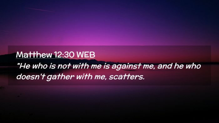 Picture 02 - Matthew 12:30 WEB Desktop Wallpaper - 