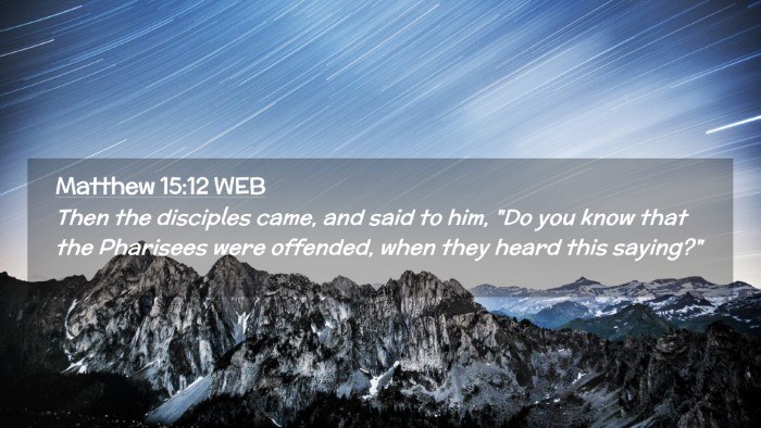 Picture 02 - Matthew 15:12 WEB Desktop Wallpaper - Then the disciples came, and said to him, 