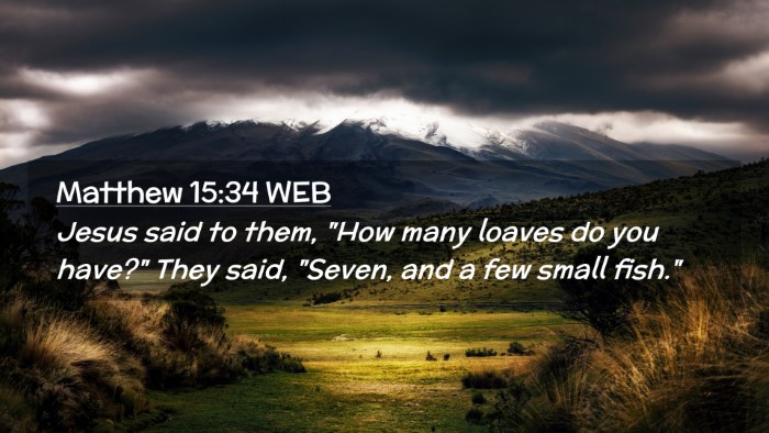 Picture 02 - Matthew 15:34 WEB Desktop Wallpaper - Jesus said to them, 