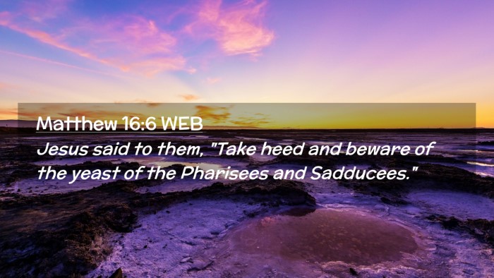 Picture 02 - Matthew 16:6 WEB Desktop Wallpaper - Jesus said to them, 