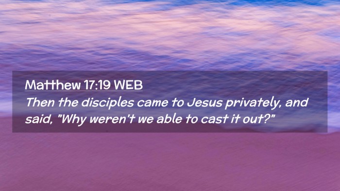 Picture 02 - Matthew 17:19 WEB Desktop Wallpaper - Then the disciples came to Jesus privately, and - Desktop Bible Verse Wallpaper