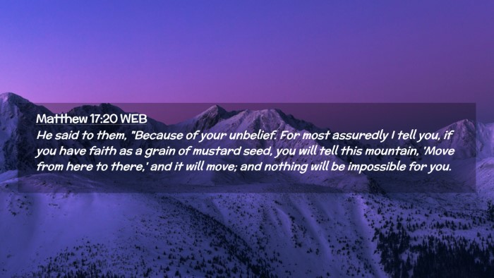 Picture 02 - Matthew 17:20 WEB Desktop Wallpaper - He said to them, 