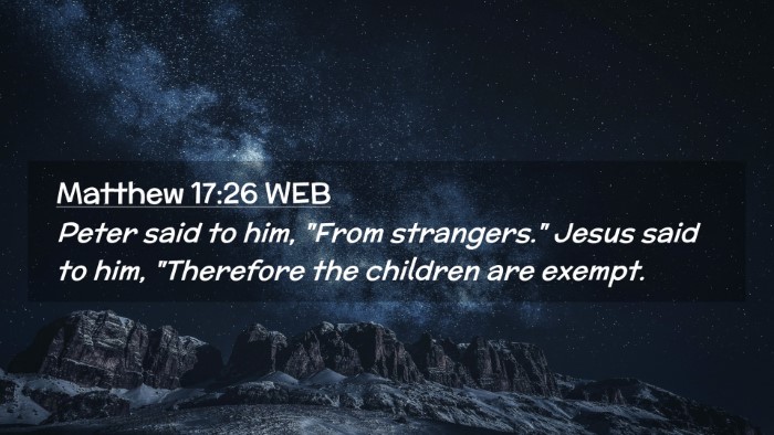 Picture 02 - Matthew 17:26 WEB Desktop Wallpaper - Peter said to him, 