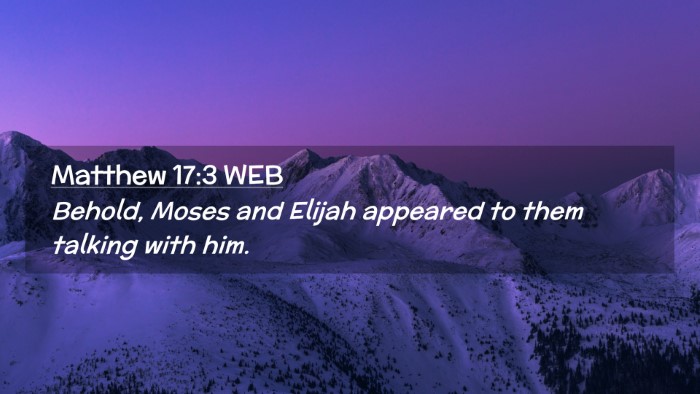Picture 02 - Matthew 17:3 WEB Desktop Wallpaper - Behold, Moses and Elijah appeared to them talking - Desktop Bible Verse Wallpaper