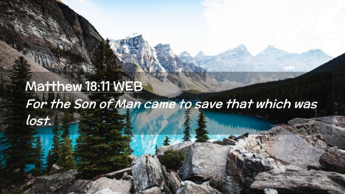 Picture 02 - Matthew 18:11 WEB Desktop Wallpaper - For the Son of Man came to save that which was - Desktop Bible Verse Wallpaper