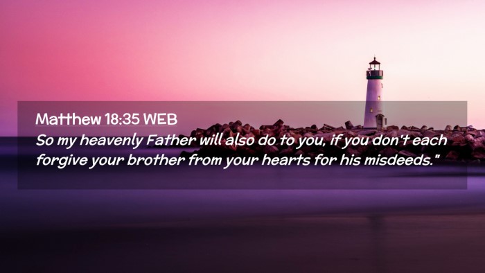 Picture 02 - Matthew 18:35 WEB Desktop Wallpaper - So my heavenly Father will also do to you, if you - Desktop Bible Verse Wallpaper