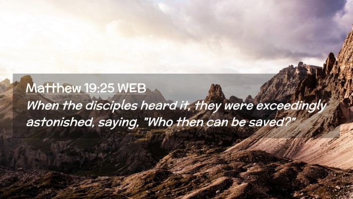 Picture 02 - Matthew 19:25 WEB Desktop Wallpaper - When the disciples heard it, they were - Desktop Bible Verse Wallpaper