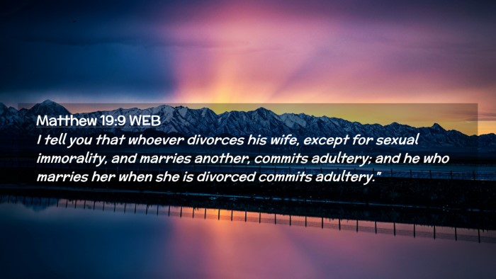 Picture 02 - Matthew 19:9 WEB Desktop Wallpaper - I tell you that whoever divorces his wife, except - Desktop Bible Verse Wallpaper