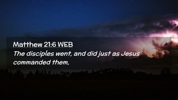 Picture 02 - Matthew 21:6 WEB Desktop Wallpaper - The disciples went, and did just as Jesus - Desktop Bible Verse Wallpaper