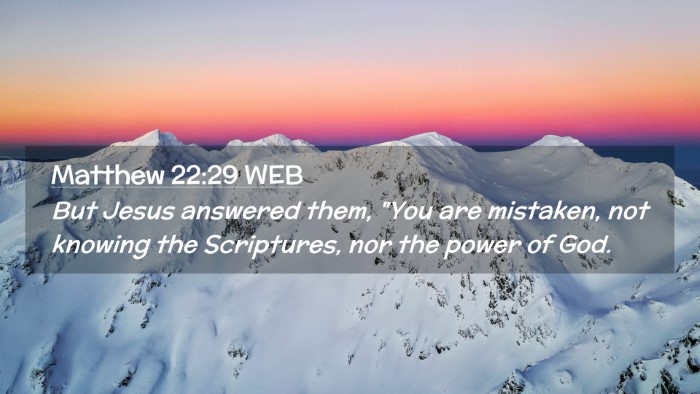 Picture 02 - Matthew 22:29 WEB Desktop Wallpaper - But Jesus answered them, 