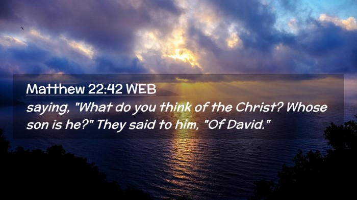 Picture 02 - Matthew 22:42 WEB Desktop Wallpaper - saying, 