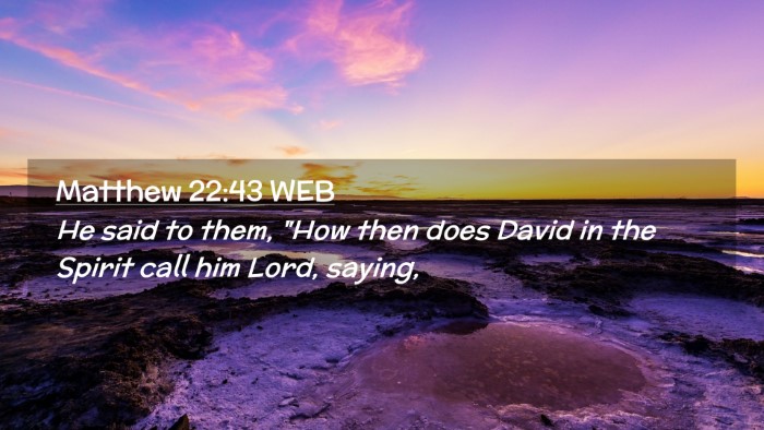 Picture 02 - Matthew 22:43 WEB Desktop Wallpaper - He said to them, 