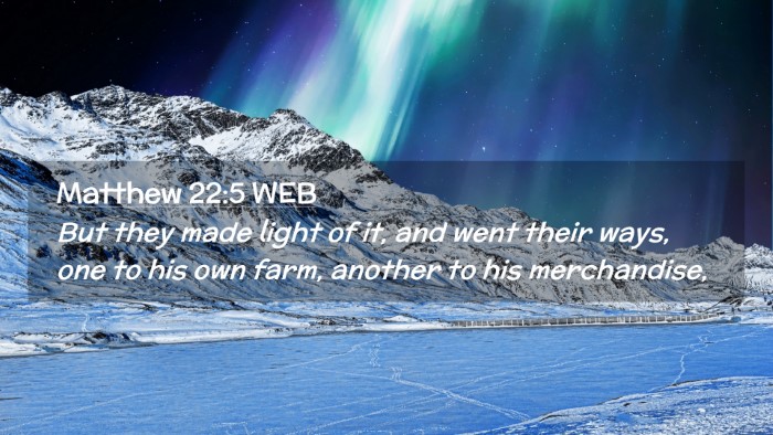 Picture 02 - Matthew 22:5 WEB Desktop Wallpaper - But they made light of it, and went their ways, - Desktop Bible Verse Wallpaper