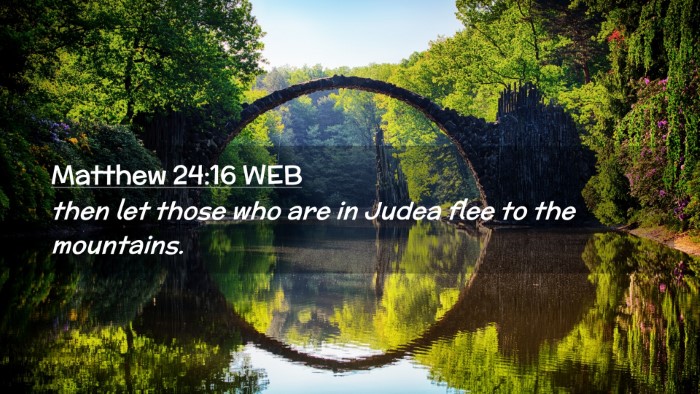 Picture 02 - Matthew 24:16 WEB Desktop Wallpaper - then let those who are in Judea flee to the - Desktop Bible Verse Wallpaper