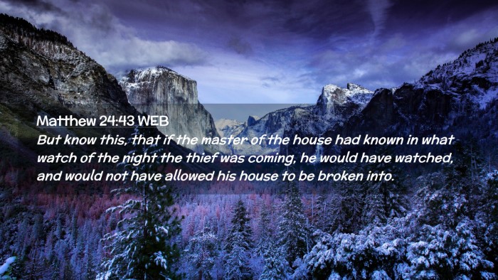 Picture 02 - Matthew 24:43 WEB Desktop Wallpaper - But know this, that if the master of the house - Desktop Bible Verse Wallpaper