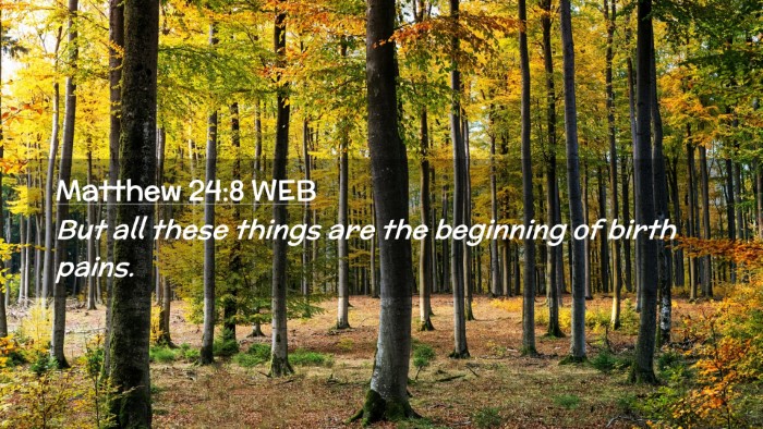 Picture 02 - Matthew 24:8 WEB Desktop Wallpaper - But all these things are the beginning of birth - Desktop Bible Verse Wallpaper