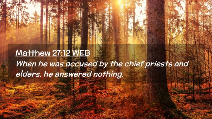 Picture 02 - Matthew 27:12 WEB Desktop Wallpaper - When he was accused by the chief priests and - Desktop Bible Verse Wallpaper