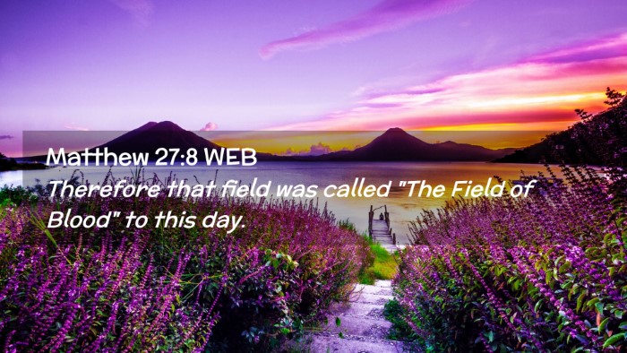 Picture 02 - Matthew 27:8 WEB Desktop Wallpaper - Therefore that field was called 