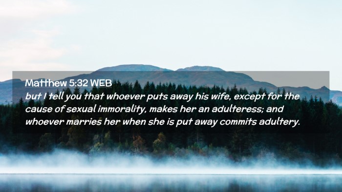 Picture 02 - Matthew 5:32 WEB Desktop Wallpaper - but I tell you that whoever puts away his wife, - Desktop Bible Verse Wallpaper