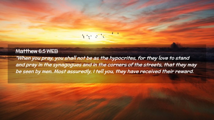 Picture 02 - Matthew 6:5 WEB Desktop Wallpaper - 