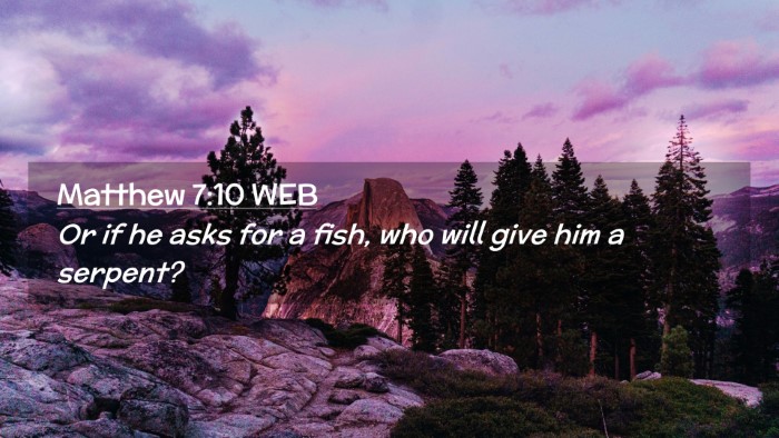 Picture 02 - Matthew 7:10 WEB Desktop Wallpaper - Or if he asks for a fish, who will give him a - Desktop Bible Verse Wallpaper