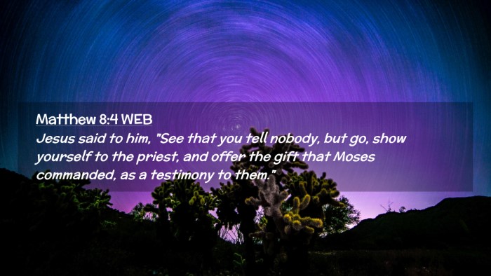 Picture 02 - Matthew 8:4 WEB Desktop Wallpaper - Jesus said to him, 