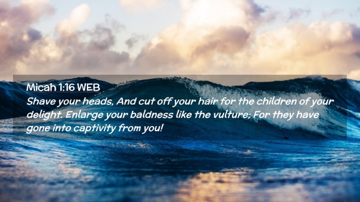 Picture 02 - Micah 1:16 WEB Desktop Wallpaper - Shave your heads, And cut off your hair for the - Desktop Bible Verse Wallpaper