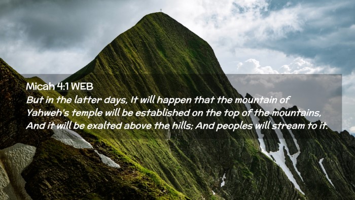 Picture 02 - Micah 4:1 WEB Desktop Wallpaper - But in the latter days, It will happen that the - Desktop Bible Verse Wallpaper