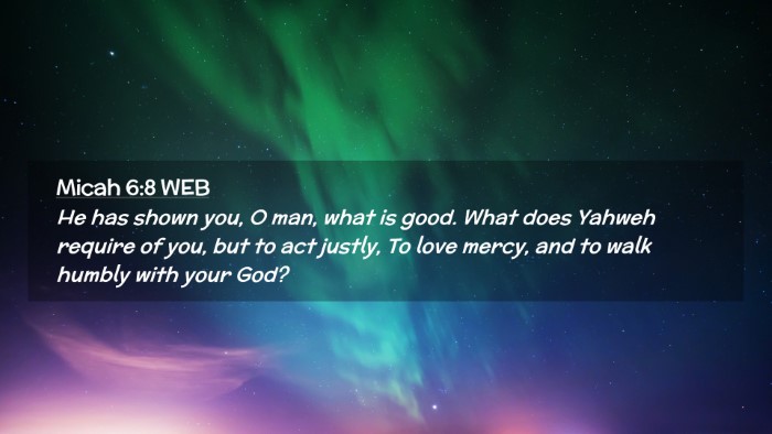 Picture 02 - Micah 6:8 WEB Desktop Wallpaper - He has shown you, O man, what is good. What does - Desktop Bible Verse Wallpaper